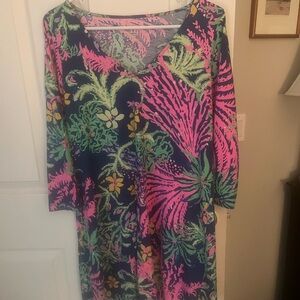 Lilly Pulitzer Vibrant Floral Long Sleeve Dress